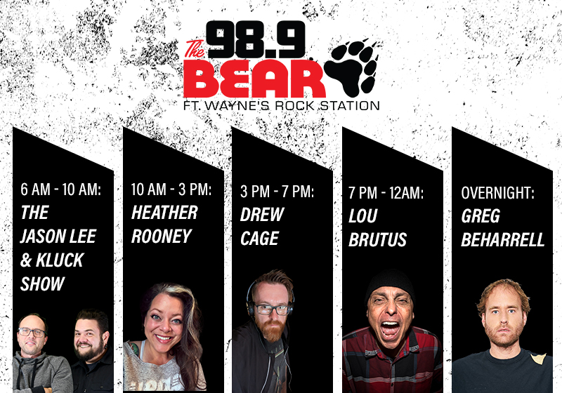 For over 35 years, 98.9 The Bear has proudly served as the premier rock station in Fort Wayne. With a commanding 50,000-watt signal, The Bear effortlessly connects with over 96,000 dedicated listeners across Northeast Indiana and Northwest Ohio each week. Its diverse playlist spans rock classics from the 70s to the cutting-edge tracks of today, catering to a devoted fan base known for their unwavering loyalty to the brands they cherish. Whether it's their preferred shopping destinations, choice of vehicles, or beverage preferences, Bear listeners stay true to what they love. Advertisers partnering with The Bear understand that winning over a loyal listener means securing a customer for life.